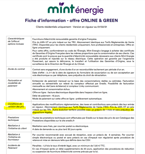 Mint Energie une si bonne affaire que ça